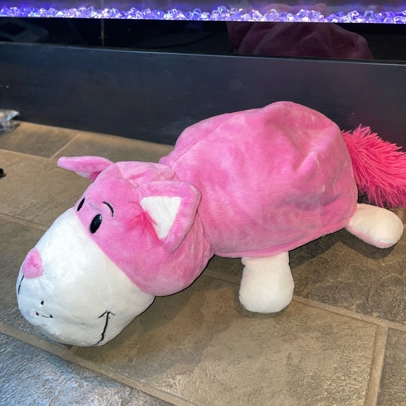 Flip A Zoo Caleb Cat Pink White Sawyer Mouse Gray Pink All Ages 18" Long 2015 - Picture 2 of 9